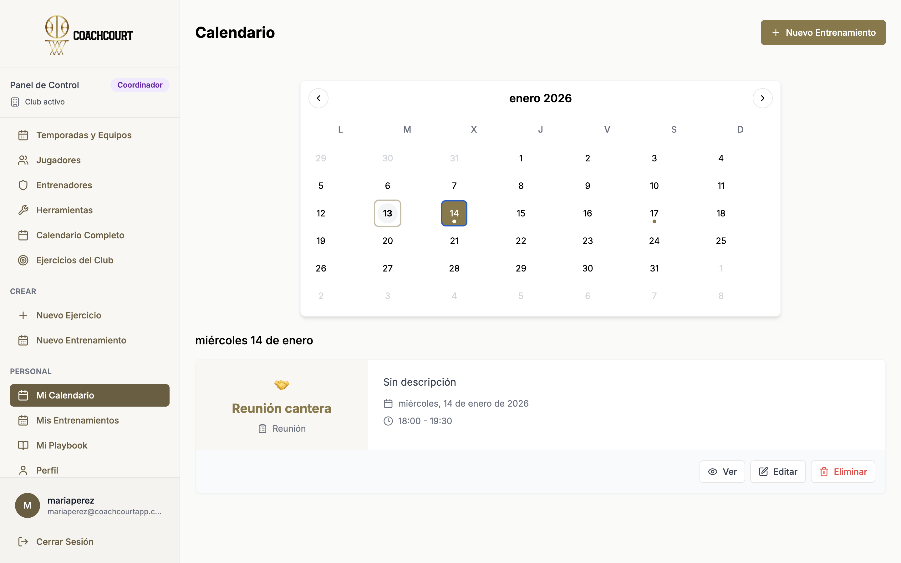 Calendario individual